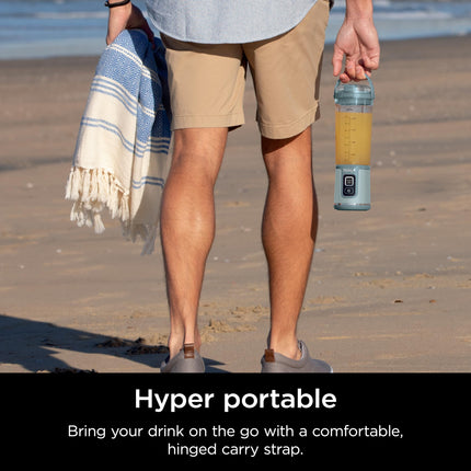Ninja Blast Batidora Portátil y Accesorios, Sin Cable, Vaso de 530 ml, Batidora Personal para Batidos y Smoothies, Tapa Antiderrames y Boquilla, Cable USB-C, Piezas Aptas para Lavavajillas, Sin BPA, Sage Suave, CL155ASG
