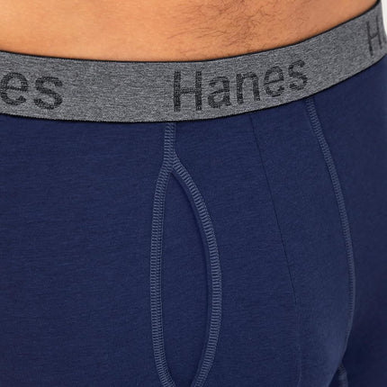 Hanes Men's Comfort Flex Fit Ultra Soft Long Leg 3-pack Boxer Briefs, Long Leg Assorted - 3 Pack, L UK