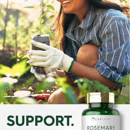 Rosemary Capsules | 1200mg | 400 Count | Non-GMO & Gluten Free Extract | by Carlyle
