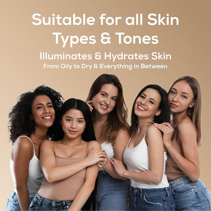 Veil Cosmetics Complexion Fix Liquid Foundation – Buildable Coverage – Water-Resistant, Hypoallergenic, Oil-Free, Cruelty-Free & Vegan – Lightweight & Brightening – All Skin Types (5N Deep Neutral)