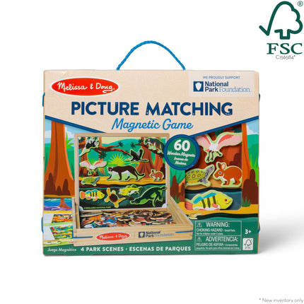 Melissa & Doug National Parks Wooden Picture Matching Magnetic Game - FSC Certified