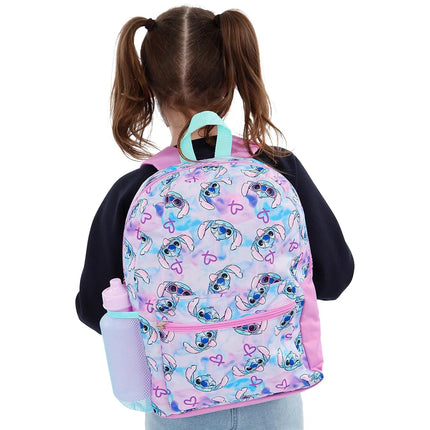 Disney Stitch School Bag Set 3 Piece | Lilo and Stitch Backpack With Pencil Case And Water Bottle | Girls Backpacks | Multicolour