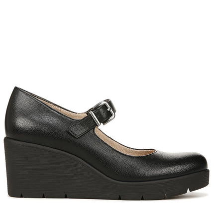 Naturalizer Women's Soul, Adore Mary Jane Wedge, Black, 11 Wide