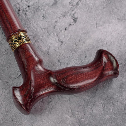 Asterom Walking Cane - Handmade, Ergonomic, Cane for Women - Wooden Walking Sticks for Seniors Women, Unique, Cool (Cherry, 36 Inches)