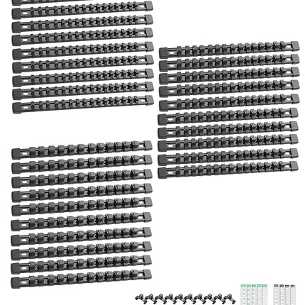 ALOANES 30 PC ABS Socket Organizer, 1/2 inch, 3/8 