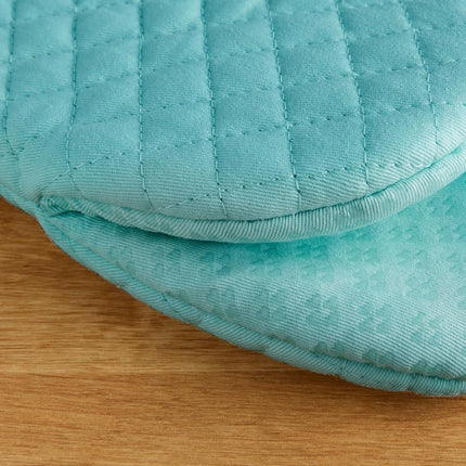 KitchenAid Asteroid Mini Oven Mitt Set, 5.5"x8", Aqua, 2 Piece