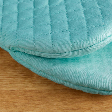 KitchenAid Asteroid Mini Oven Mitt Set, 5.5"x8", Aqua, 2 Piece
