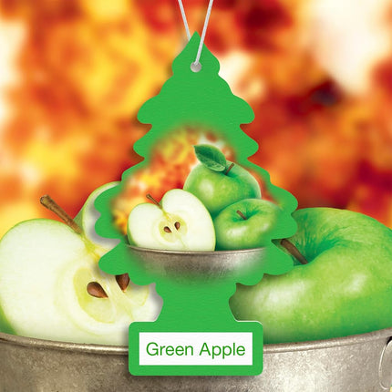 Little Trees Car Air Freshener I Hanging Tree Provides Long Lasting Scent for Auto or Home I Green Apple, 6-Packs (4 Count)
