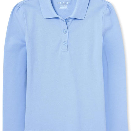 Polo piqué à manches longues The Children's Place pour filles, Daybreak Single, TG