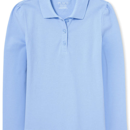The Children's Place Girls' Long Sleeve Pique Polo