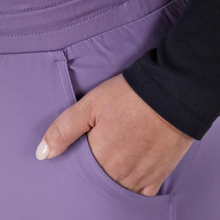 Hanes Womens Comfort Fit Scrub Pants, Moisture-Wicking Healthcare Scrubs for Women, 3 Pockets, Soft Plum, Large