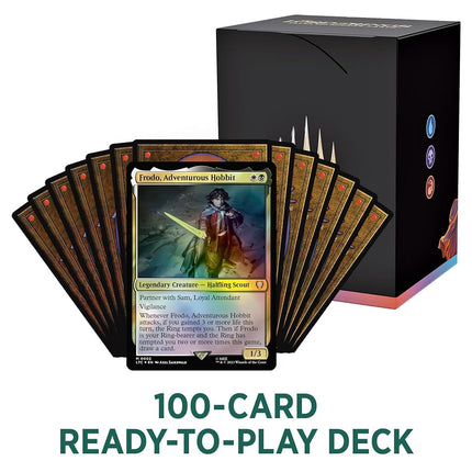 Magic: The Gathering The Lord of the Rings: Tales of Middle-earth Commander Deck - Food & Fellowship (100-Card Deck, 2-Card Collector Booster Sample Pack + Accessories)