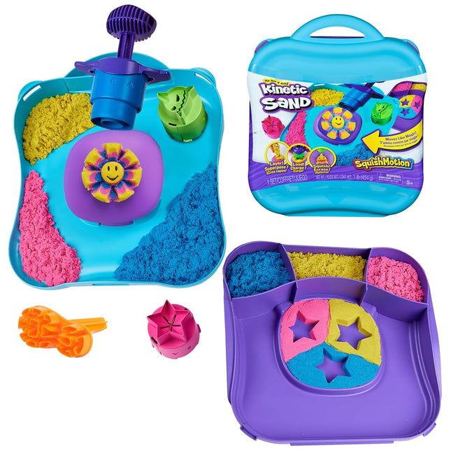 Kinetic Sand SquishMotion Playset, Moldable Play Sand Sensory Toys, Ages 5+