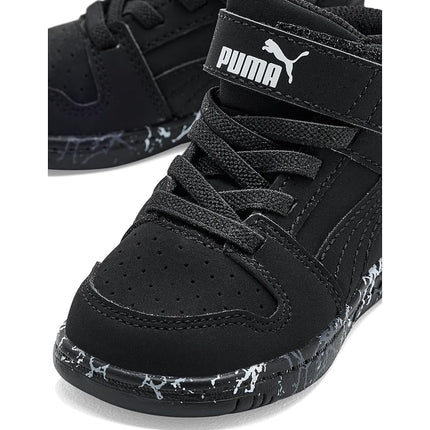 PUMA - Infants Rebound Layup NBK Mountain Park V I Shoes, Color Black/Black, Size: 8 UK