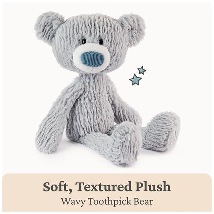 GUND Toothpick Wavy Bear, Teddy Bear Stuffed Animal for Ages 1 and Up, Gray, 15”