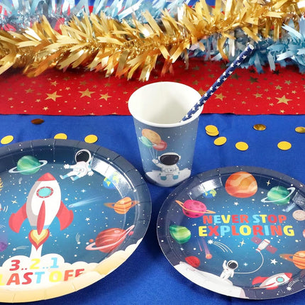 Birthday Paper Plates (Rocket), RCPP009
