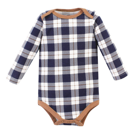 Hudson Baby Unisex Baby Cotton Long-Sleeve Bodysuits, Football Huddles 5-Pack, Newborn, Football Huddles 5-pack, Newborn