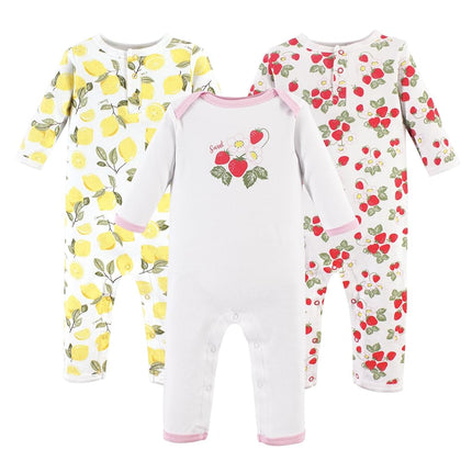 Combinaison Hudson Baby en coton, lot de 3, motif Fruits, 3 mois