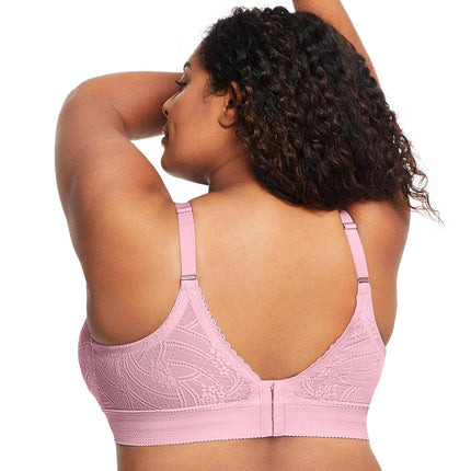 Glamorise Bramour Gramercy Luxe Lace Bralette Wirefree Bra 7012 (Women's & Women's Plus) Mauve