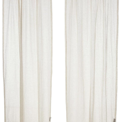 French Connection – Charter Crushed, Window Curtain, Set of 2 Panels, Semi Sheer, Modern Home Décor, Drapes for Living Room, Dining Room, Bedroom, Dorm, Measures 50”x 84”, Natural