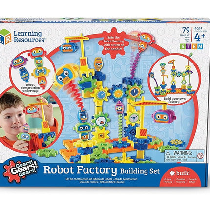 Learning Resources Gears Gears Gears! Robot Factory Building Set. Gears & Construction Toy, STEM Toys, Gears for Kids