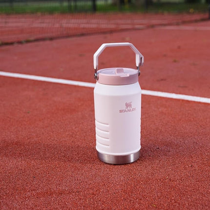 Stanley IceFlow 2.0 Flip Straw Jug with Handle 96 oz | Twist On Lid and Flip Up Straw | Leakproof for Travel and Sports | Insulated Stainless Steel |BPA-Free | Rose Quartz