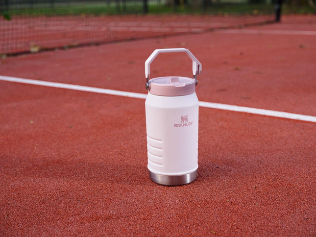 Stanley IceFlow 2.0 Bouteille Isotherme avec Paille et Poignée 2,8 L | Couvercle Tournant et Paille Relevable | Étanche pour Voyage et Sport | Acier Inoxydable Isotherme | Sans BPA | Quartz Rose