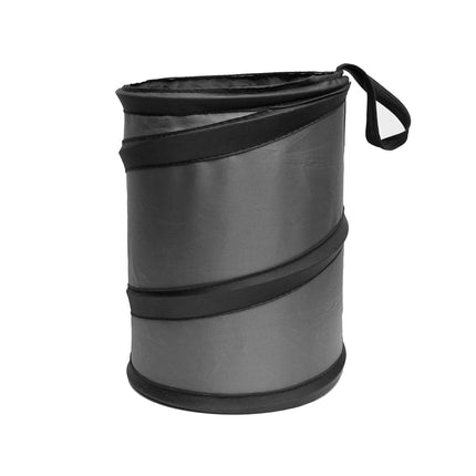 FH GROUP FH1121GRAY Compact Size Auto Car Trash Can Portable Collapsible Car Trash Can Waterproof Garbage Container Small, Gray Color