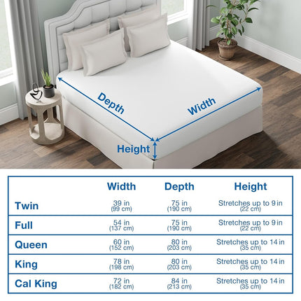 Levinsohn Fresh Ideas Vinyl Fitted Mattress Protectors, Full