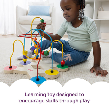 Melissa & Doug Laberinto de Cuentas Clásico - Juguete Educativo de Madera (Empaque sin Frustración)