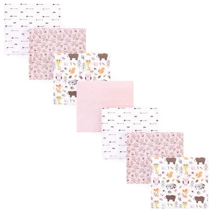 Mantas de franela de algodón para bebé unisex Hudson Baby, paquete de 7, piña de niña, talla única