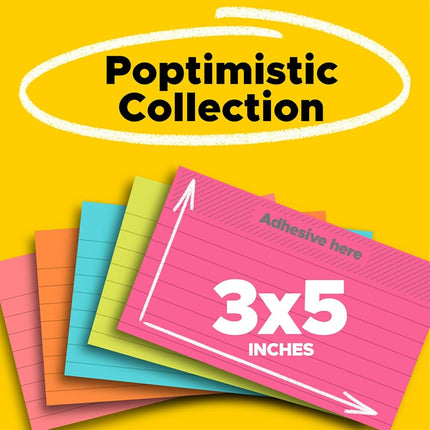 Post-it Notes 6555PK Original Pads in Cape Town Colors, 3 x 5, 100-Sheet (Pack of 5)
