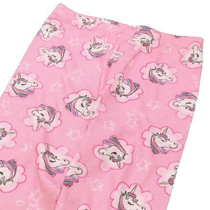 Disney Girls' Frozen Minnie Princess 6-Piece Snug Fit Cotton Pajamas, Unicorn Dreams, 3T
