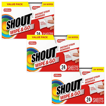 Shout Shout wipe and go 6-pack, 72 Count