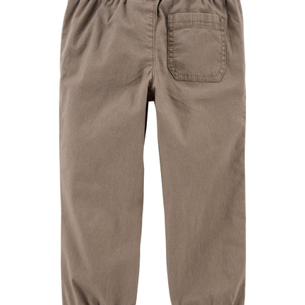 OshKosh B'Gosh Boys' Stretch Canvas Pull-on Joggers, Bellwood, 7 Slim