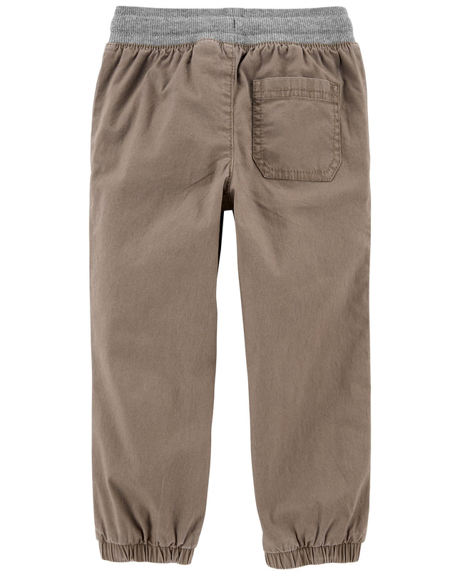 OshKosh B'Gosh Boys' Stretch Canvas Pull-on Joggers, Bellwood, 7 Slim