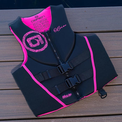 O'Brien Women's Traditional Neoprene USCGA Life Jacket, Pink, Medium