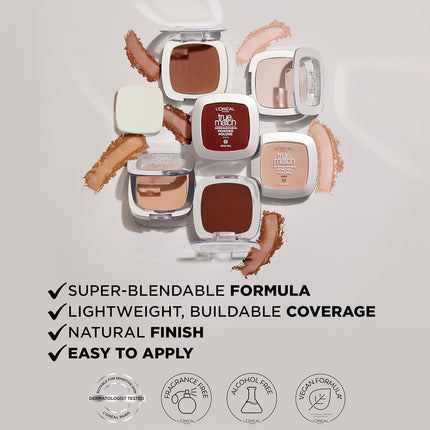 L'Oreal True Match Polvo Súper Difuminable, Bronceado Clásico N7, 0.30 Onzas