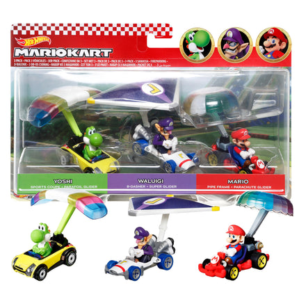 Hot Wheels Super Mario Character Car 3-Packs with 