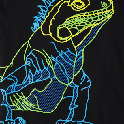 The Children's Place Boys' 3-Pack Short Sleeve Graphic T-Shirt, Tiger/Iguana/Shark, Large
