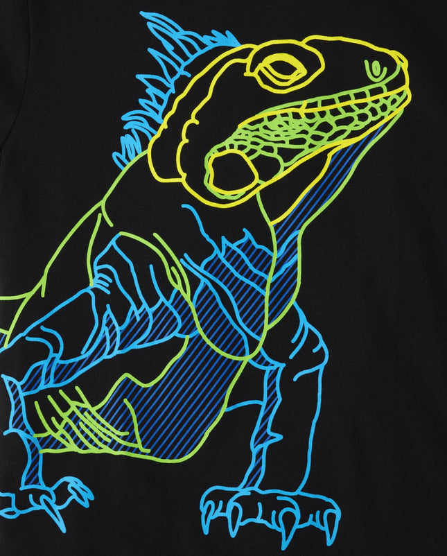 The Children's Place Boys' 3-Pack Short Sleeve Graphic T-Shirt, Tiger/Iguana/Shark, X-Large