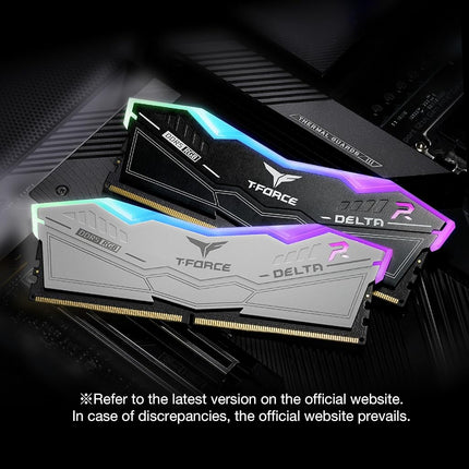 TEAMGROUP T-Force Delta RGB DDR5 32GB (2x16GB) 6400MHz (PC5-51200) CL40 for Z690 Desktop Computer - FF3D532G6400HC40BDC01