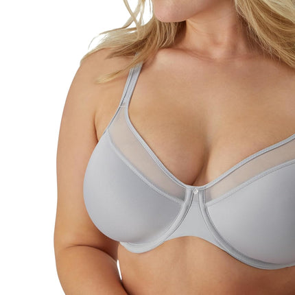 Bali Women's One Smooth U Ultra Light Illusion Neckline Underwire Bra, Crystal Grey, 38B