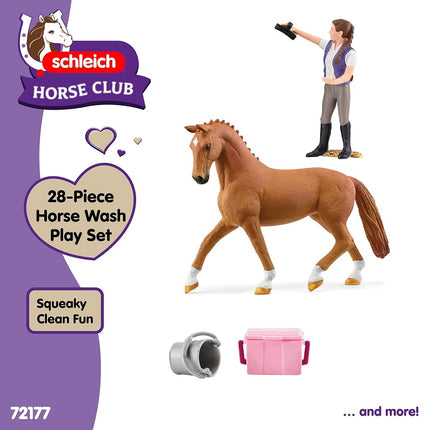 Schleich Horse Club - 28Pc Wash Area With Horse Stall - Kids 5+ | 72177