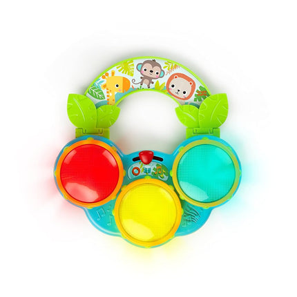 Bright Starts Safari Beats Musical Drum Toy with Lights, Ages 3 months +