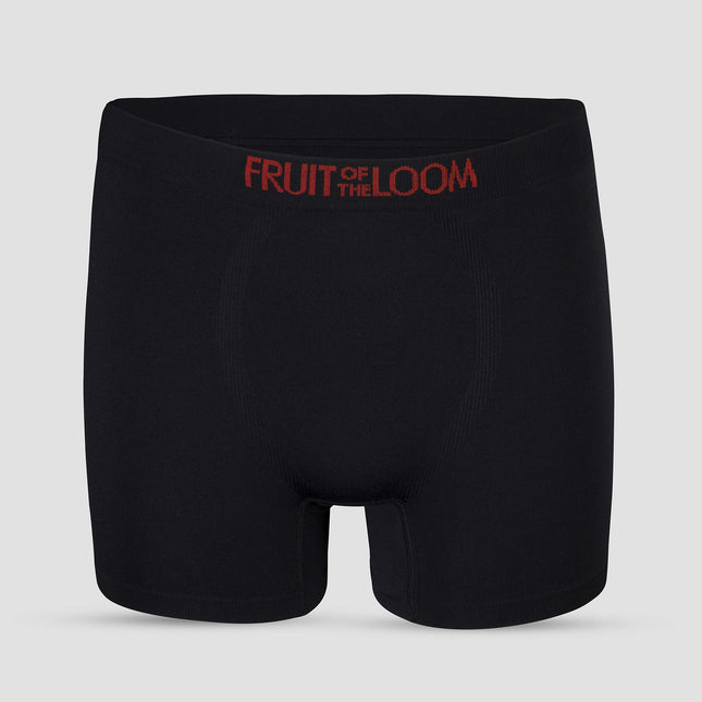 Fruit of The Loom Boys' Seamless Comfort Boxer Brief Underwear, Black (4 Pack), Small
