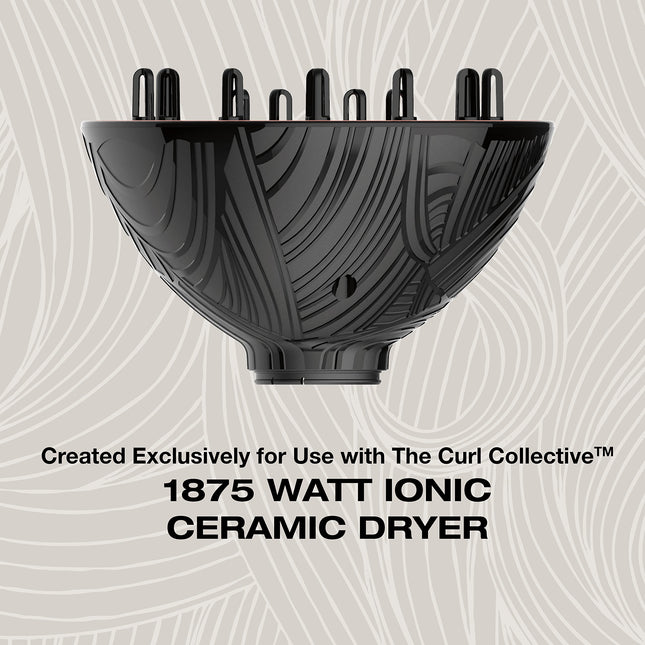 Conair The Curl Collective Diffuseur pour cheveux bouclés, compatible uniquement avec le sèche-cheveux The Curl Collective (vendu séparément)