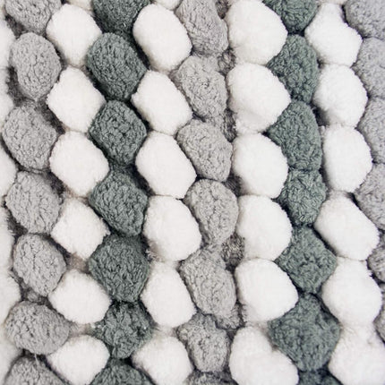 DII Ultra Soft Plush Spa Microfiber Shag Chenille Bath Mat Place in Front of Shower, Vanity, Bath Tub, Sink, and Toilet, 17 x 24 - Gray Stripe