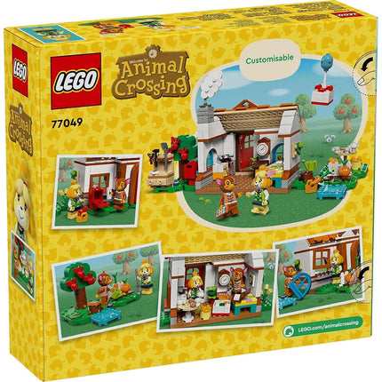 LEGO Animal Crossing Isabelle’s House Visit Set, Building Toy for 6+ Year Old Girls & Boys, Features 2 Character Minifigures from the Video Games incl. Fauna, Creative Kids' Toy for Gaming Fans 77049