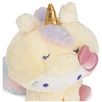 GUND Sanrio Peluche licorne Hello Kitty, peluche premium pour les 1 an et plus, jaune, 15 cm